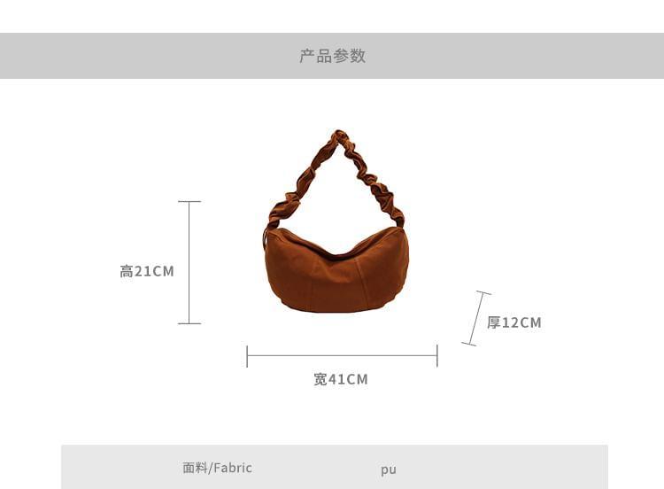 Panel Faux Suede Shoulder Bag Product Image