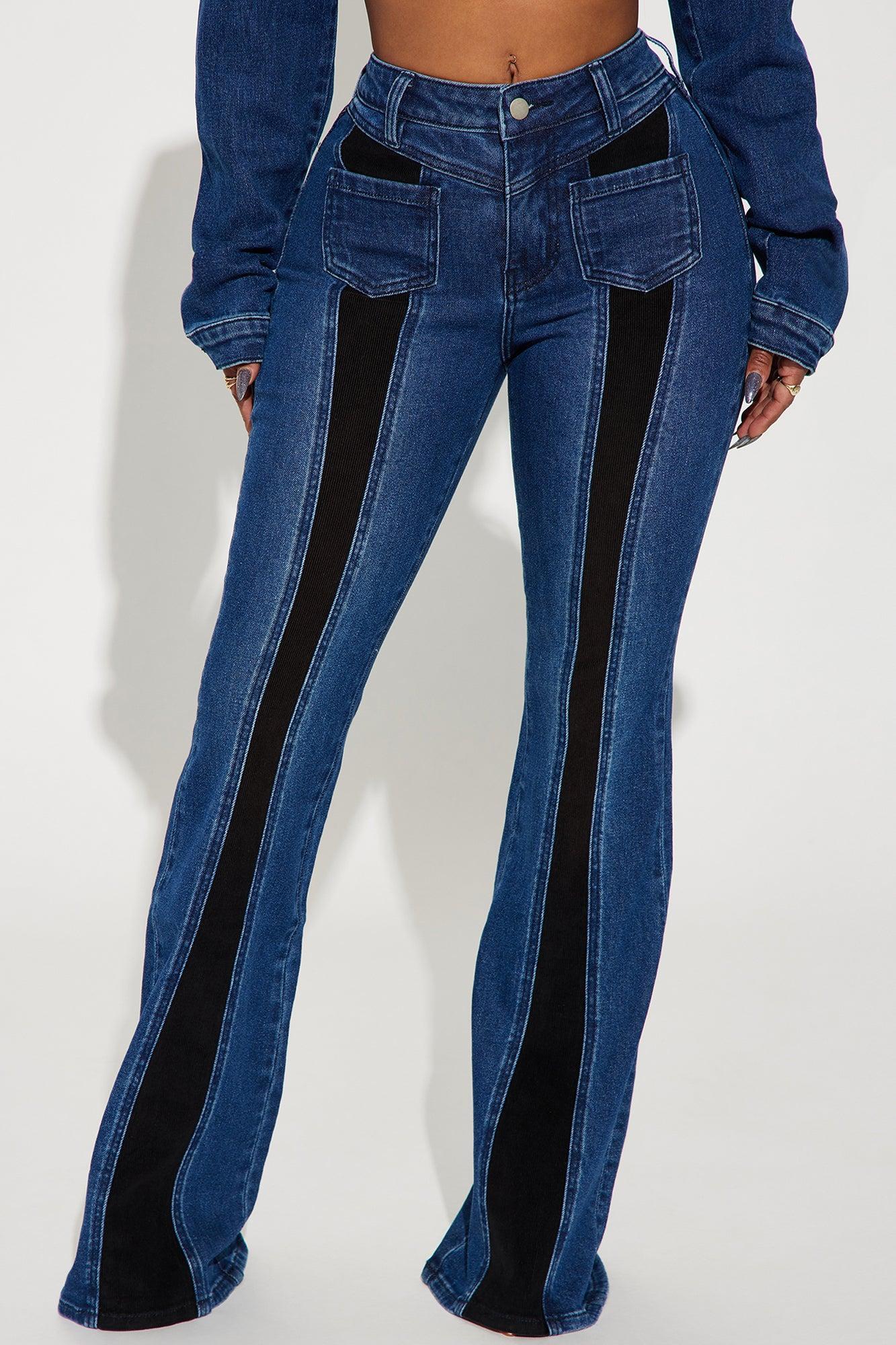 Splitting Ways Stretch Flare Jeans - Medium Wash product image