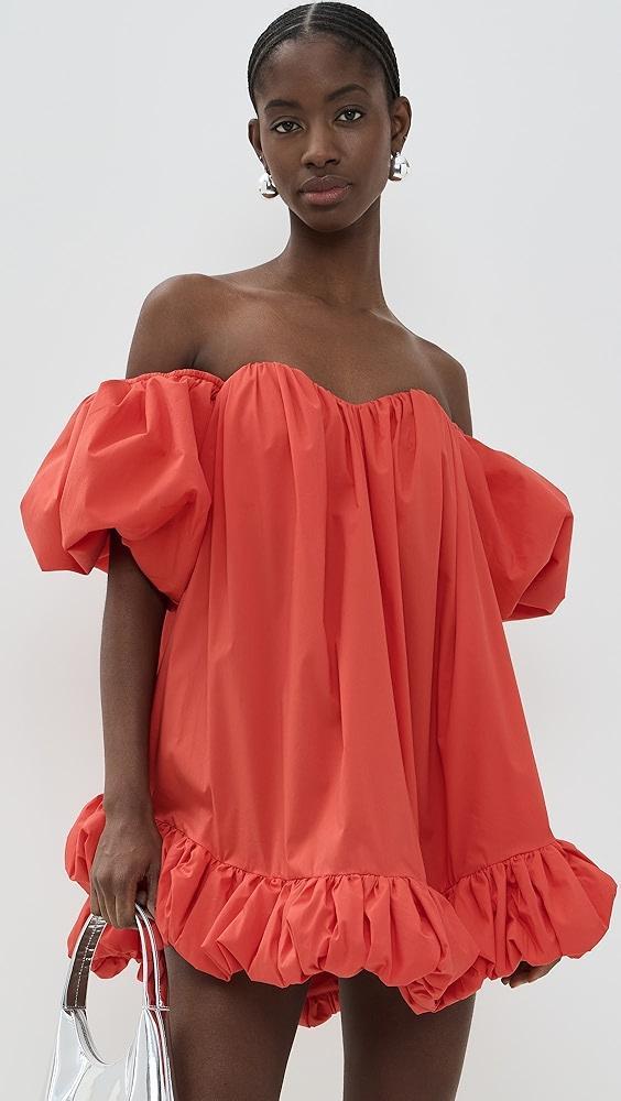 CAROLINE CONSTAS Leona Off Shoulder Bubble Hem Mini Dress | Shopbop Product Image