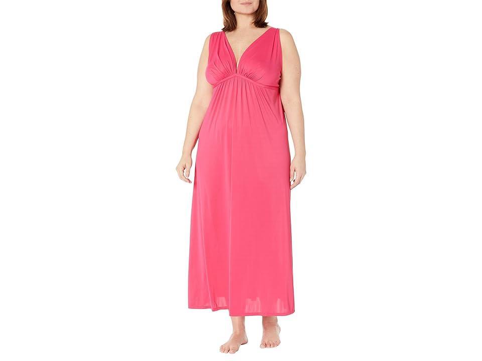 Natori Plus Size Aphrodite Gown Sapphire) Women's Pajama Product Image