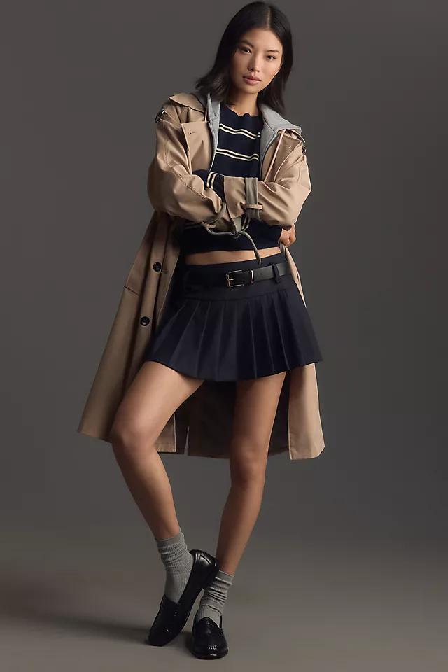 Moon River Belted Pleated Mini Skirt Product Image