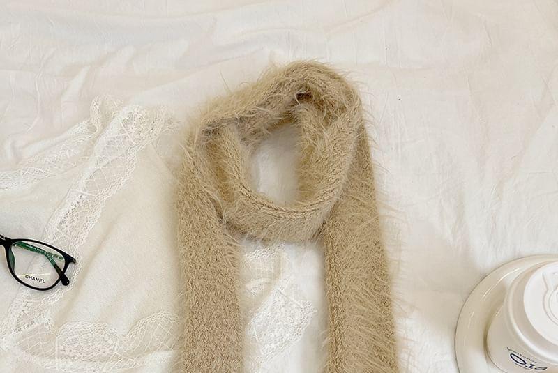 Plain Faux Fur Narrow Scarf Product Image