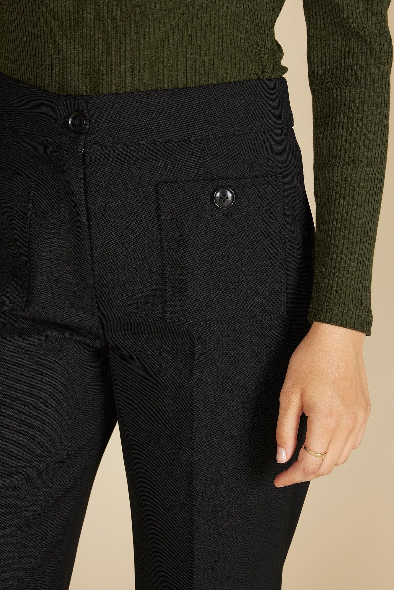 Alete Patch Pocket Pant - Black Product Image