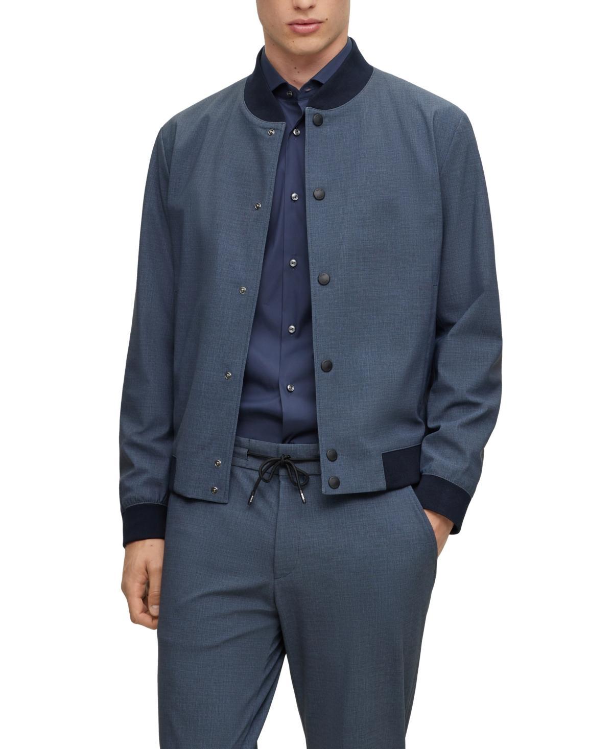 Boss by Hugo Boss Mens Micro-Patterned Performance Slim-Fit Jacket Product Image