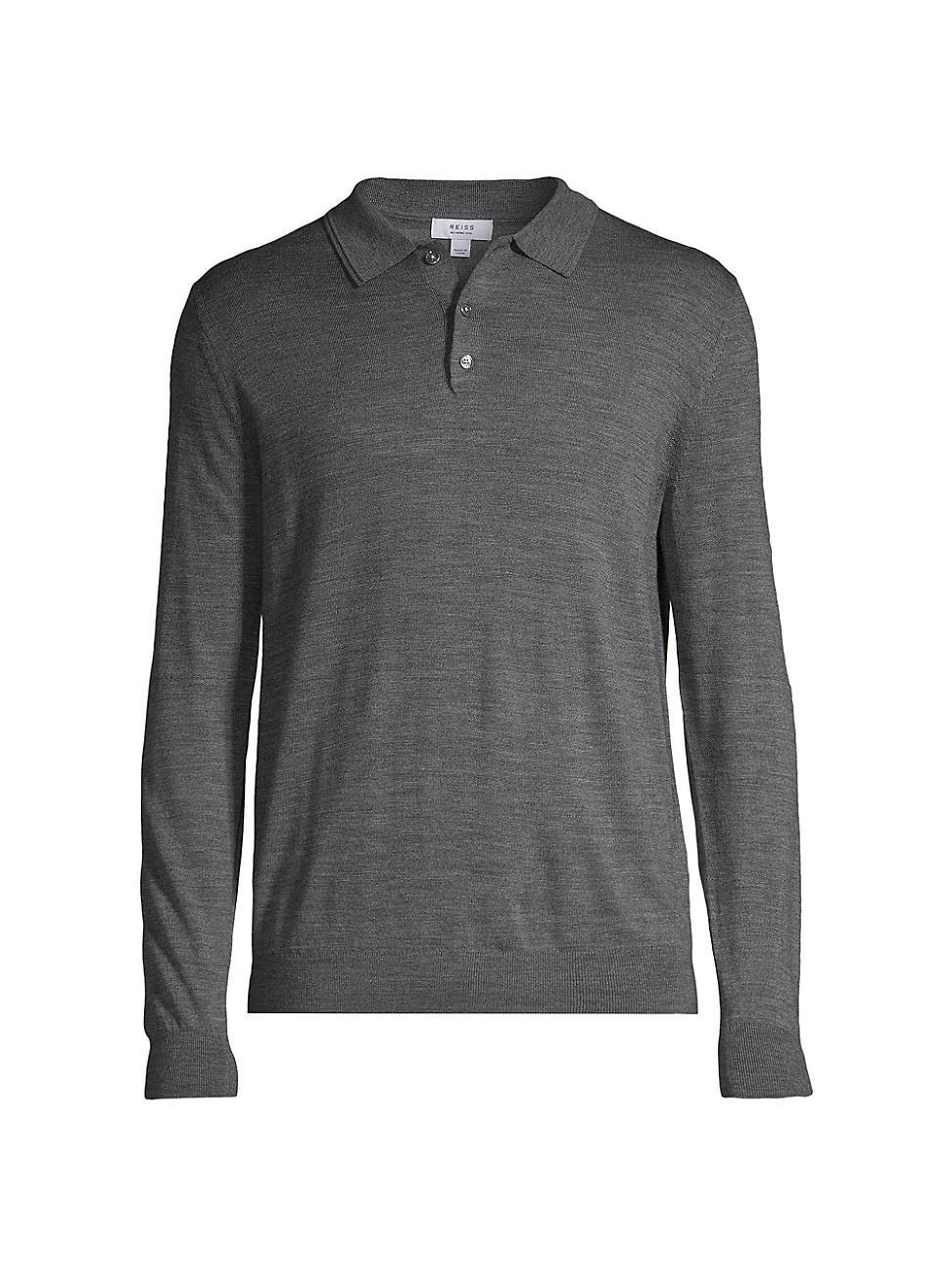 Reiss Trafford Long Sleeve Wool Polo Sweater Product Image