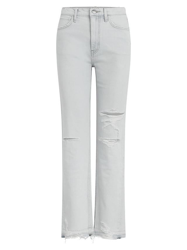 Womens Jade Distressed Straight-Leg Jeans Product Image