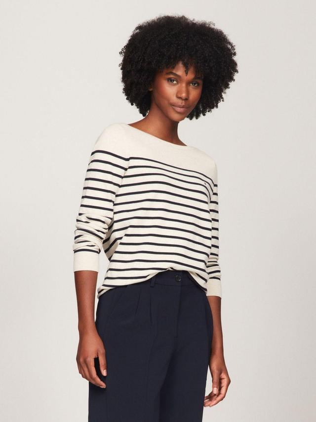 Tommy Hilfiger Women's Stripe Boatneck Sweater Product Image