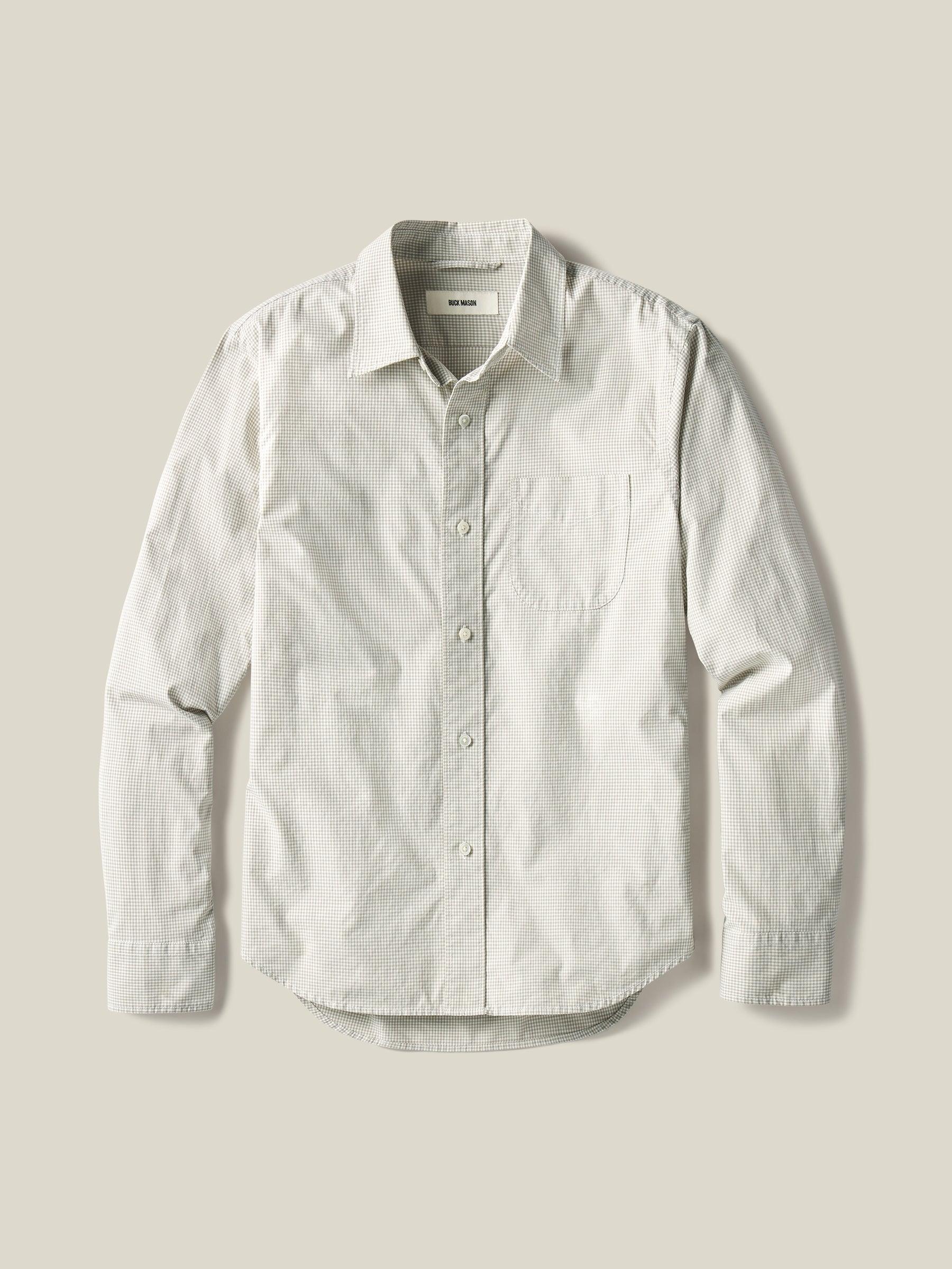 Sage Gingham Wornwell One Pocket Shirt Product Image