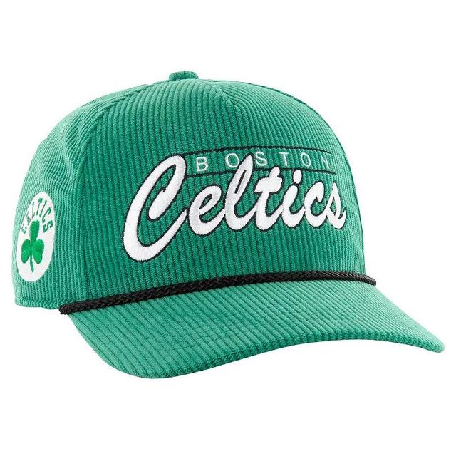 Mens 47 Kelly Boston Celtics Double Header Sidepatch Cord Hitch Adjustable Hat Product Image