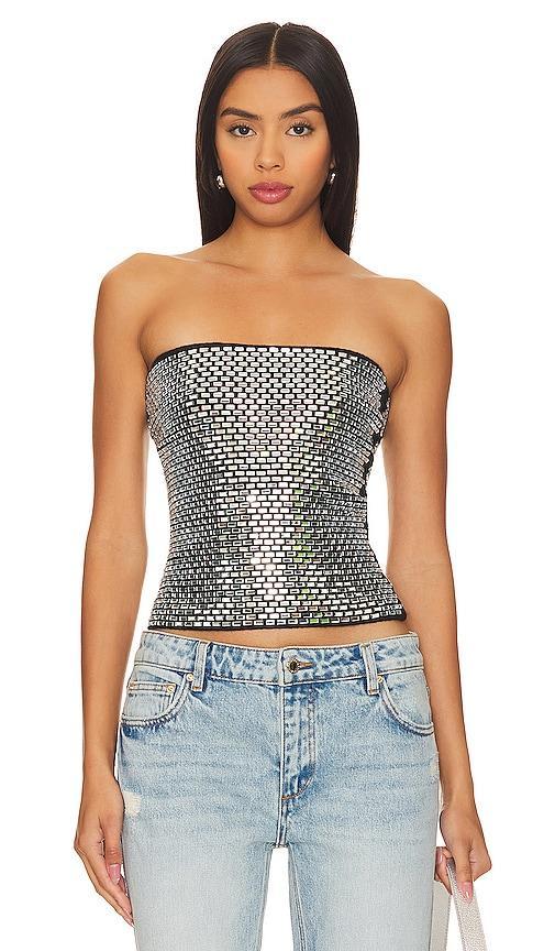 retrofete Valery Top in Metallic Silver product image