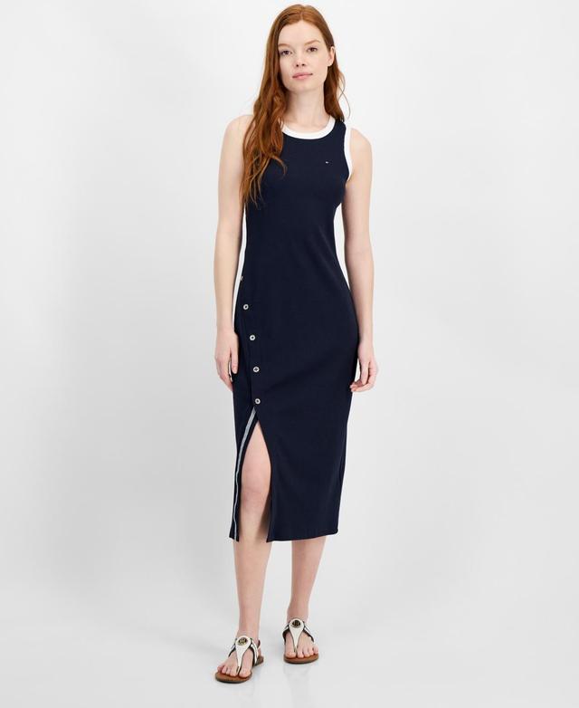 Women's Side-Slit Sleeveless Midi Dress Product Image