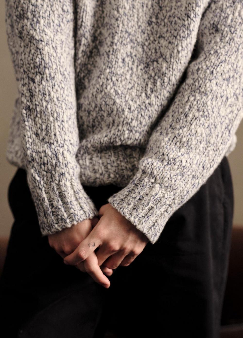 Mottled Marl Wool-Blend Sweater Product Image