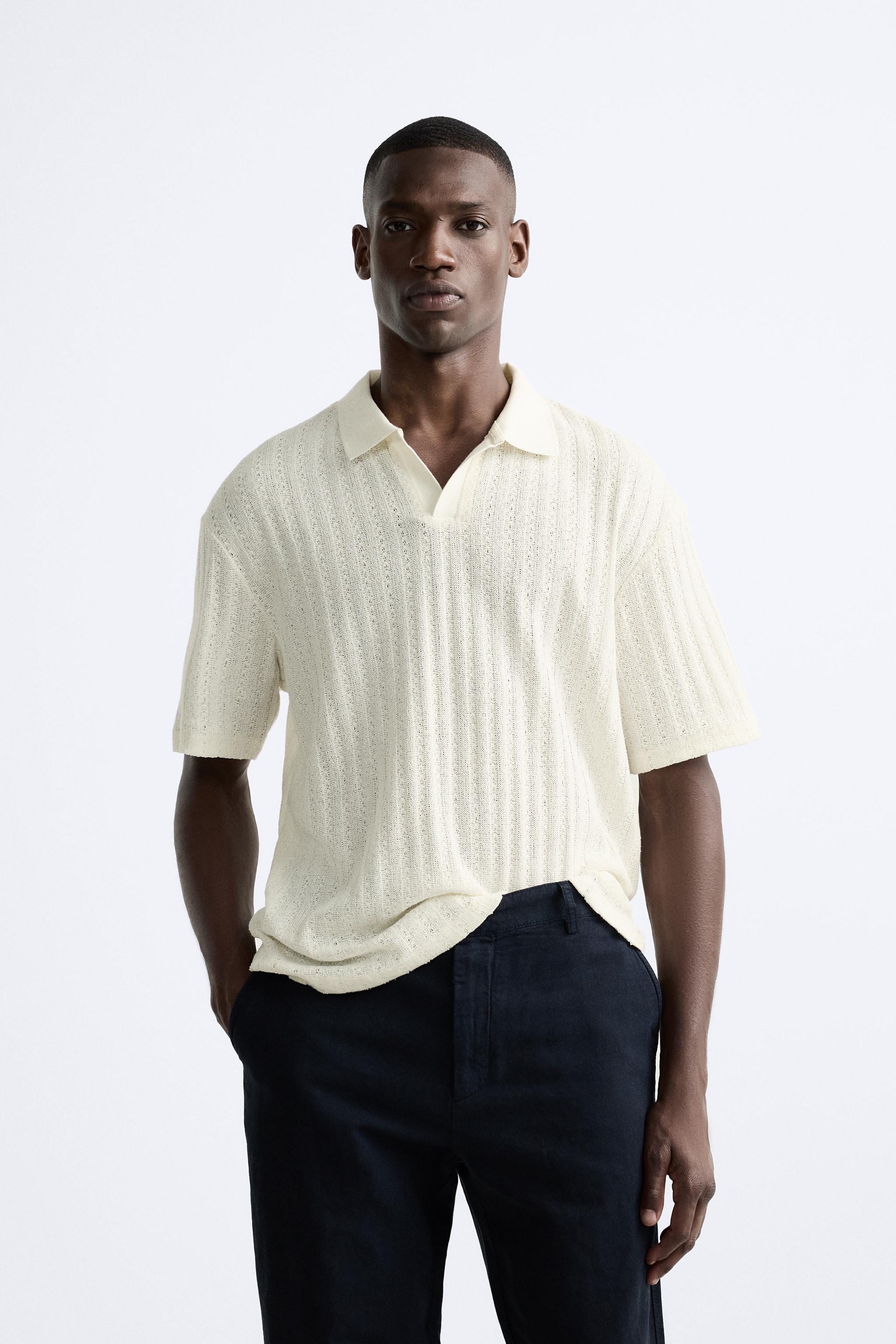 TEXTURED STRIPED POLO Product Image