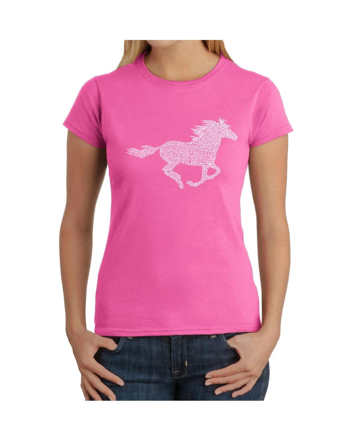 Womens Word Art T-Shirt - Horse Breeds Product Image