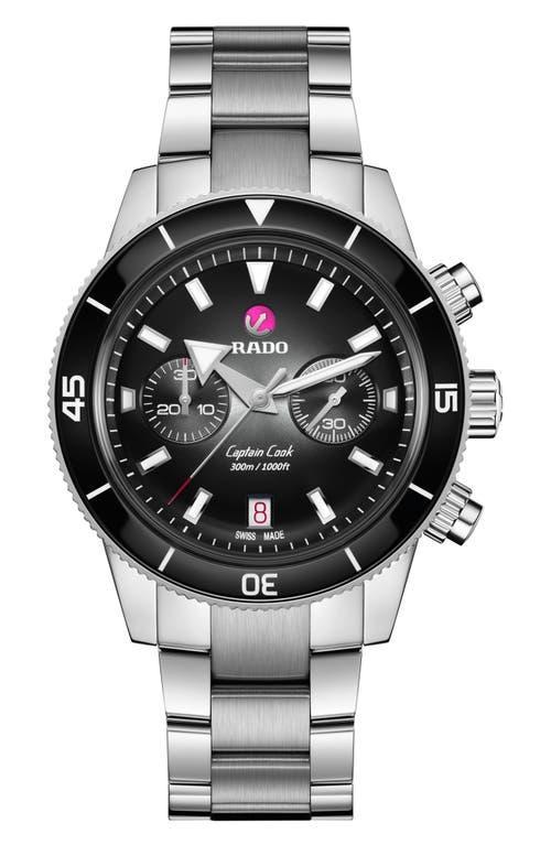 RADO Mens Captain Cook Automatic Chronograph Stainless Steel Bracelet Watch Product Image