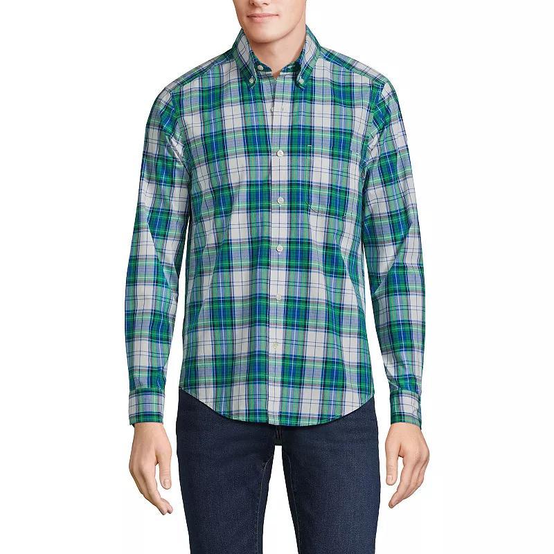 Lands End Mens Traditional Fit Essential Lightweight Poplin Shirt Product Image