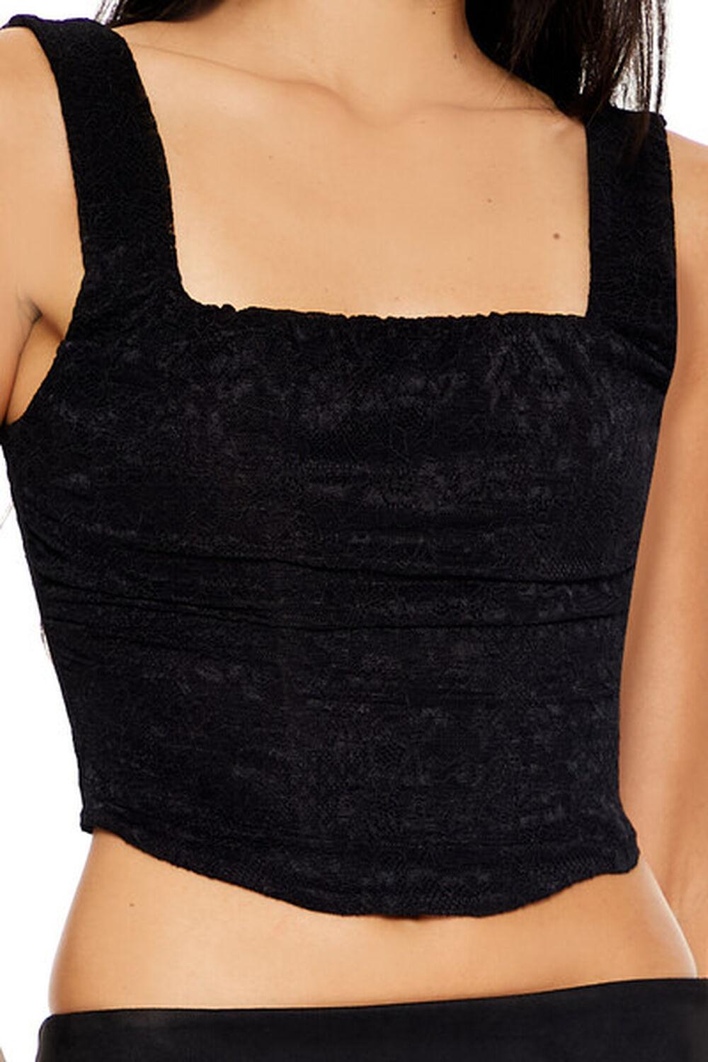 Lace-Up Lace Crop Top | Forever 21 Product Image