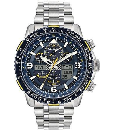 Men's Citizen Eco-DriveÂ® Promaster Blue Angels Skyhawk A-T Chronograph Watch with Blue Dial (Model: Jy8078-52L) Product Image