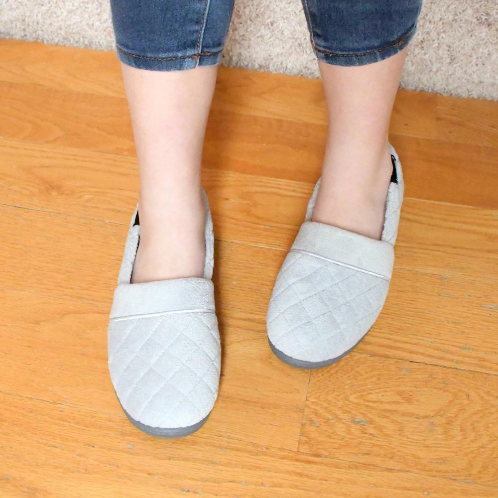 Isotoner Signature Quilted Memory Foam Microterry Slip On Slippers Product Image