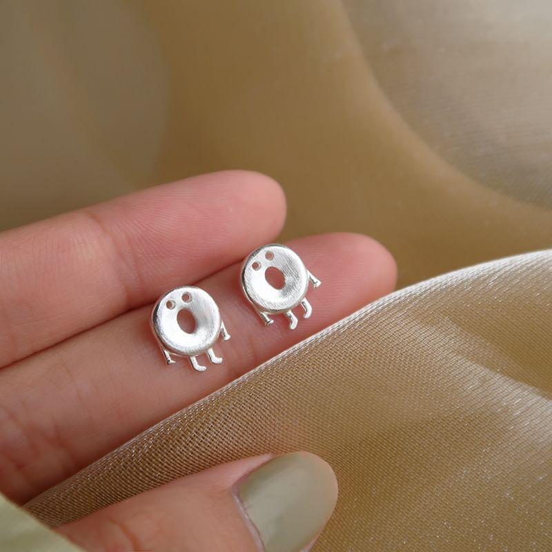 925 Sterling Silver Cartoon Stud Earring Product Image