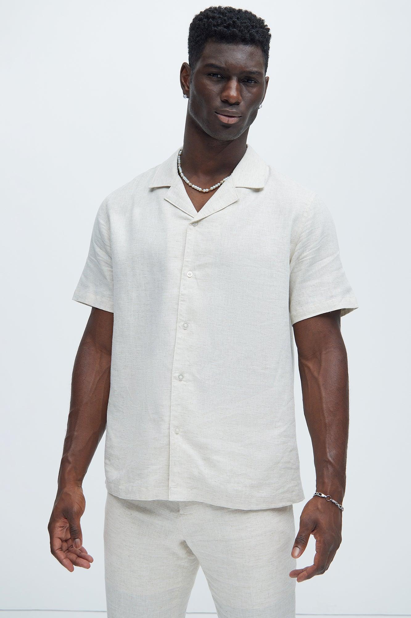 Bahamas Linen Shirt - Oatmeal Product Image