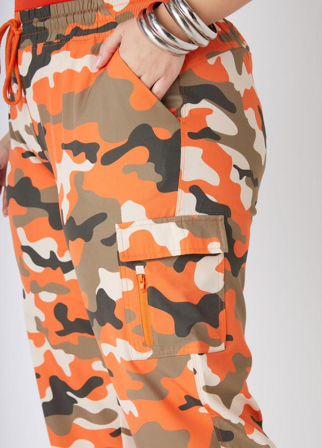 Plus Size Mid Rise Camo Cargo Joggers Ashley Stewart Product Image