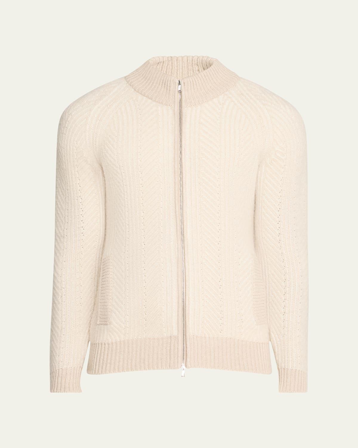 Mens Vanise Cashmere Full-Zip Sweater Product Image