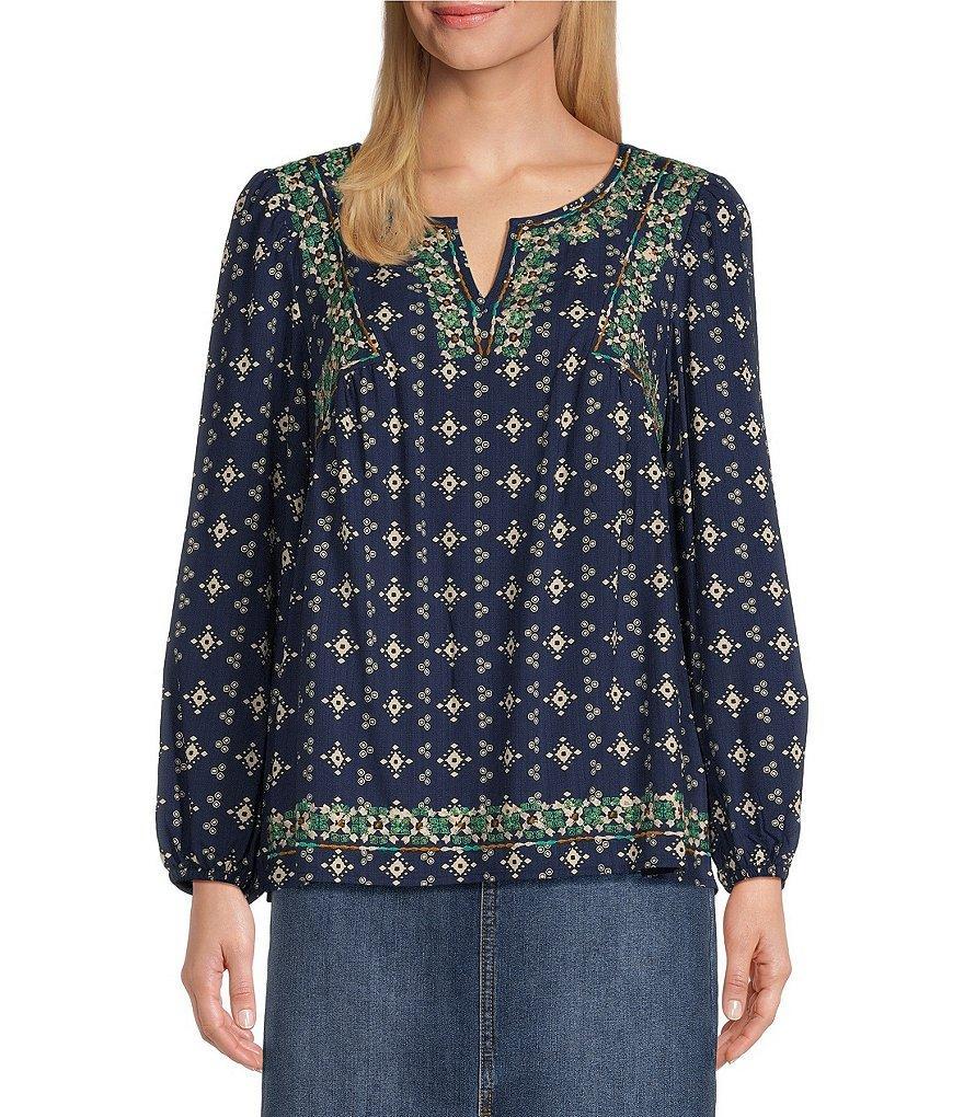 Nurture by Westbound Embroidered Bracelet Sleeve Top Product Image