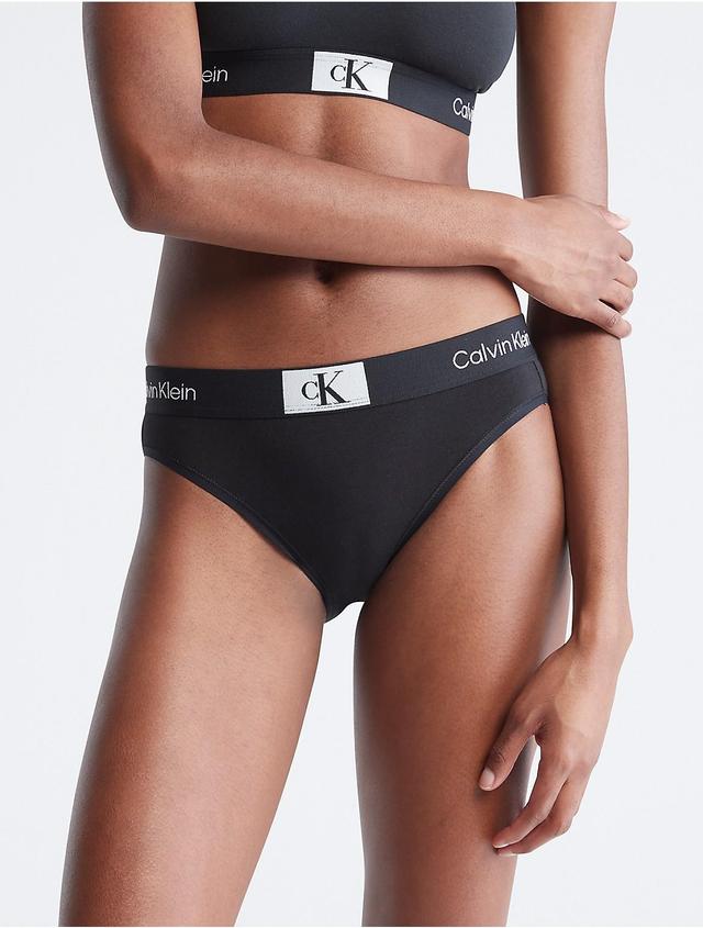 Calvin Klein Womens Calvin Klein 1996 Cotton Stretch Modern Bikini - Black - XS Product Image