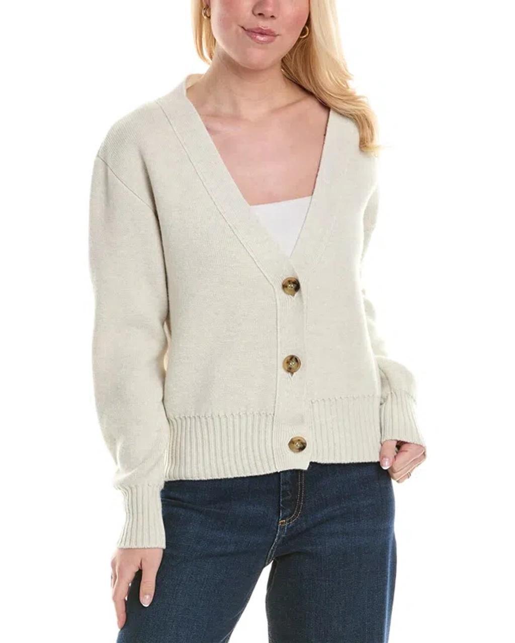 Wool Cardigan In Beige product image