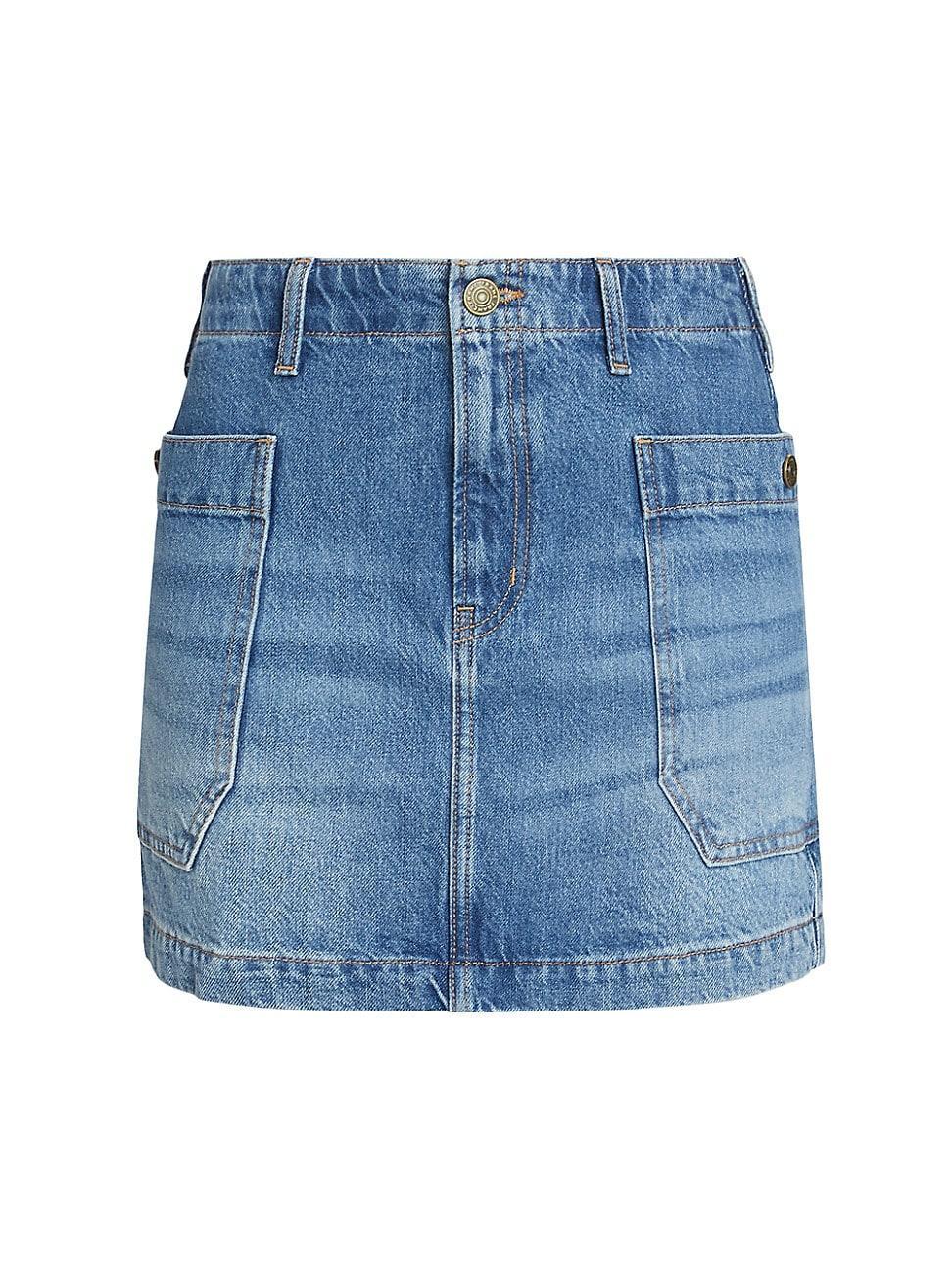 Womens Denim Cargo Miniskirt Product Image