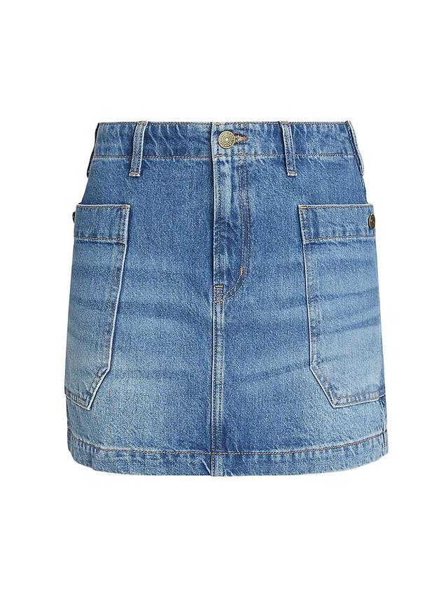 Womens Denim Cargo Miniskirt Product Image