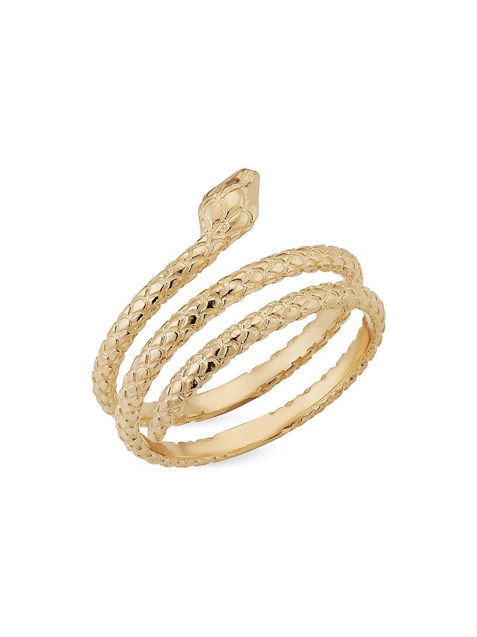 Womens 14K Yellow Gold Snake Charmer Ring Product Image