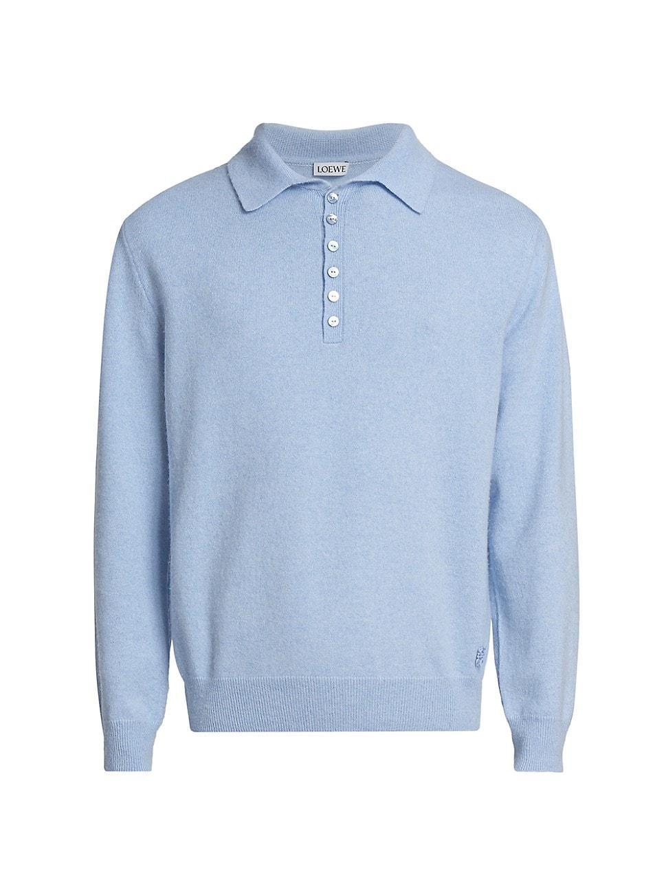 Mens Cashmere Polo Sweater Product Image