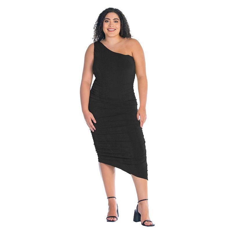 24seven Comfort Apparel Plus Sleeveless Midi Bodycon Dress Product Image