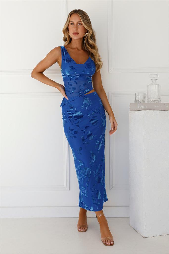 Garden Grove Maxi Skirt Blue Product Image