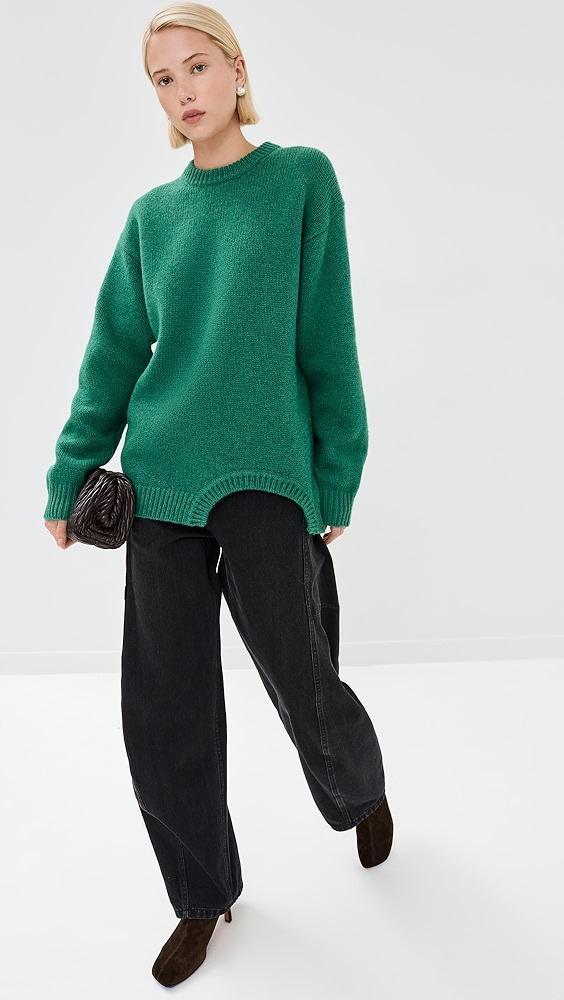 Tibi Soft Lambswool Sweater with Cut Out Detail | Shopbop Product Image