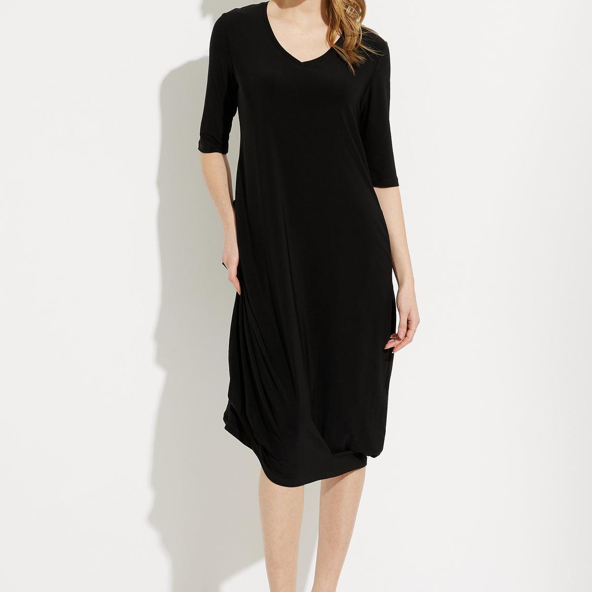 V-Neck Midi Dress 232199 - Black product image