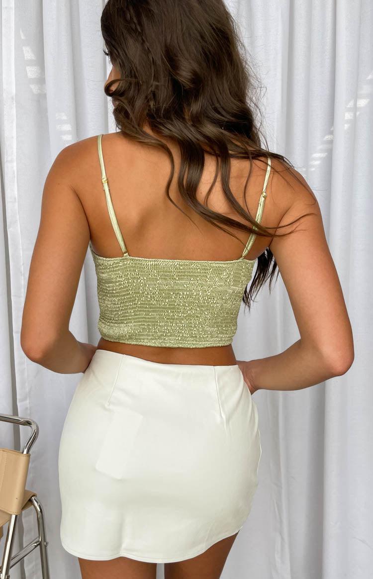 Jaid Green Corset Crop Top Product Image