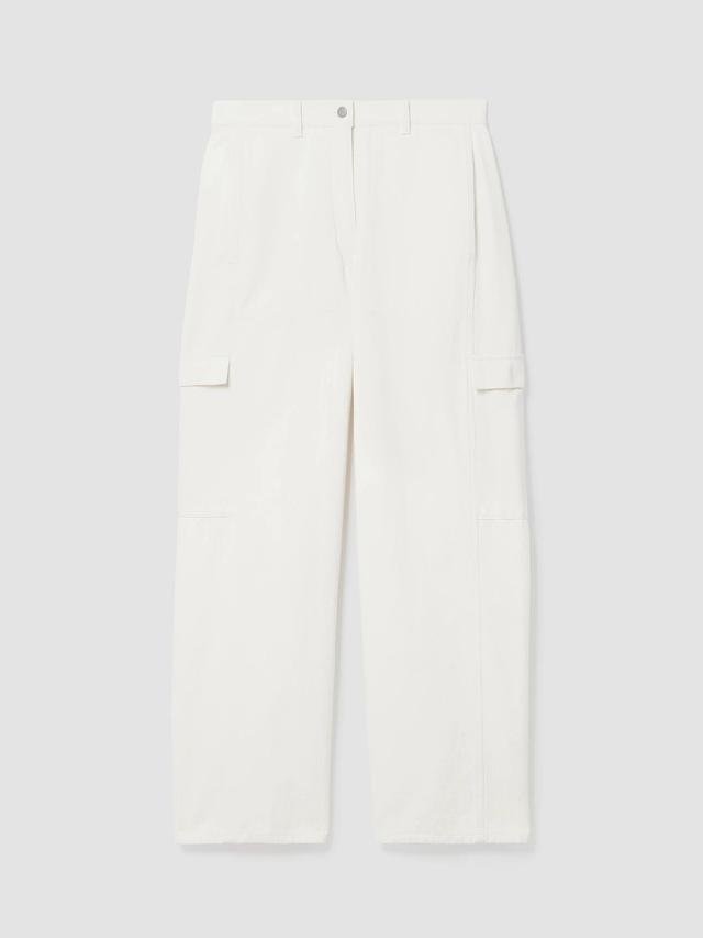 EILEEN FISHER Undyed Utility Organic Cotton Wide-Leg Cargo Pantfemale Product Image