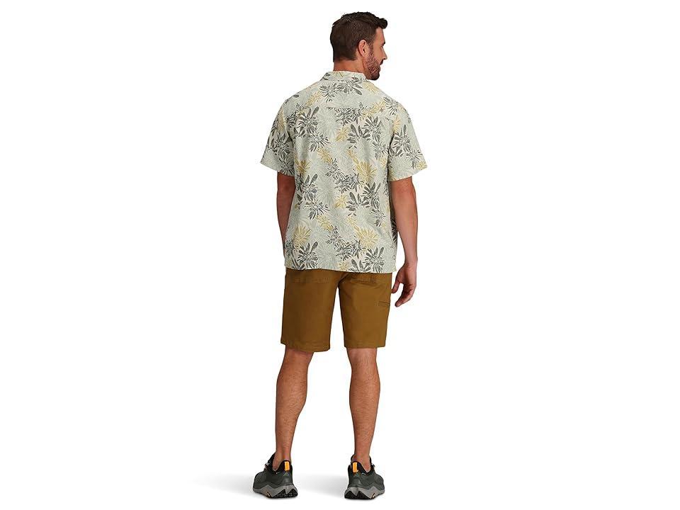 Royal Robbins Comino Leaf Short Sleeve (Sandstone Bonsall Print) Men's Clothing Product Image