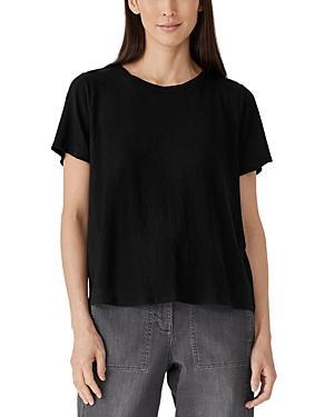 Eileen Fisher Crew Neck Short Sleeve Tee Women's Clothing Product Image