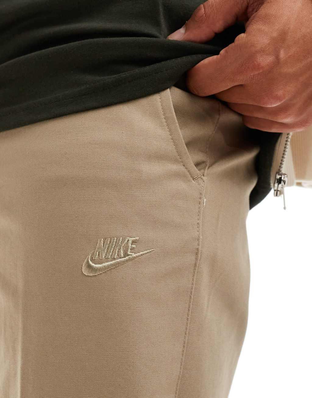 Nike Club woven chino pants in khaki Product Image