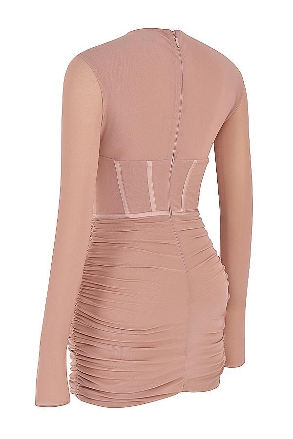 Adanna Blush Corset Mini Dress Product Image