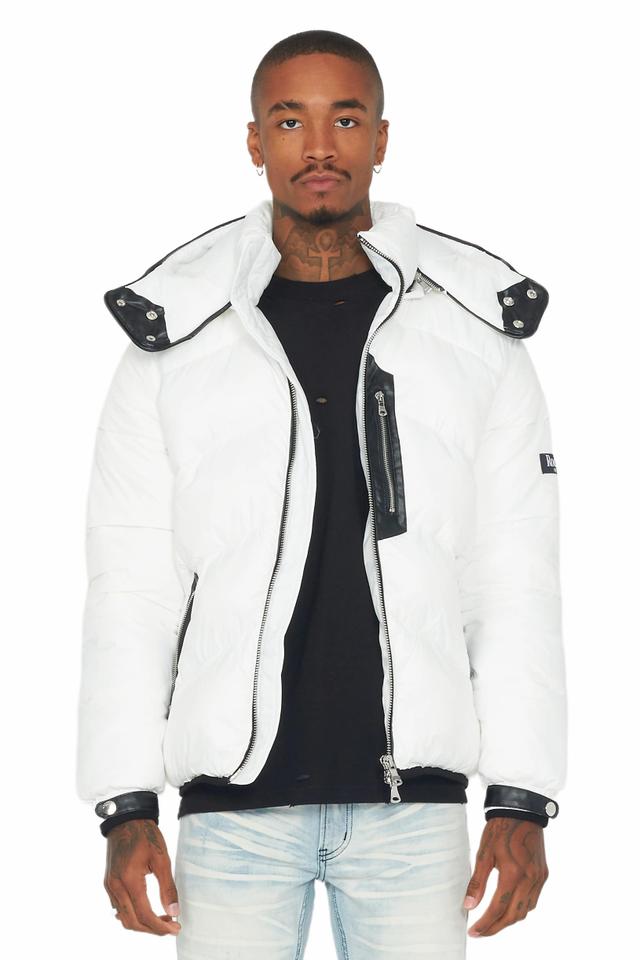 Ransom White Puffer Jacket Male Product Image