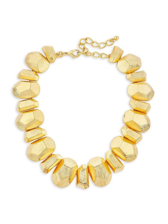 Womens 22K Gold-Plated Nugget Necklace Product Image