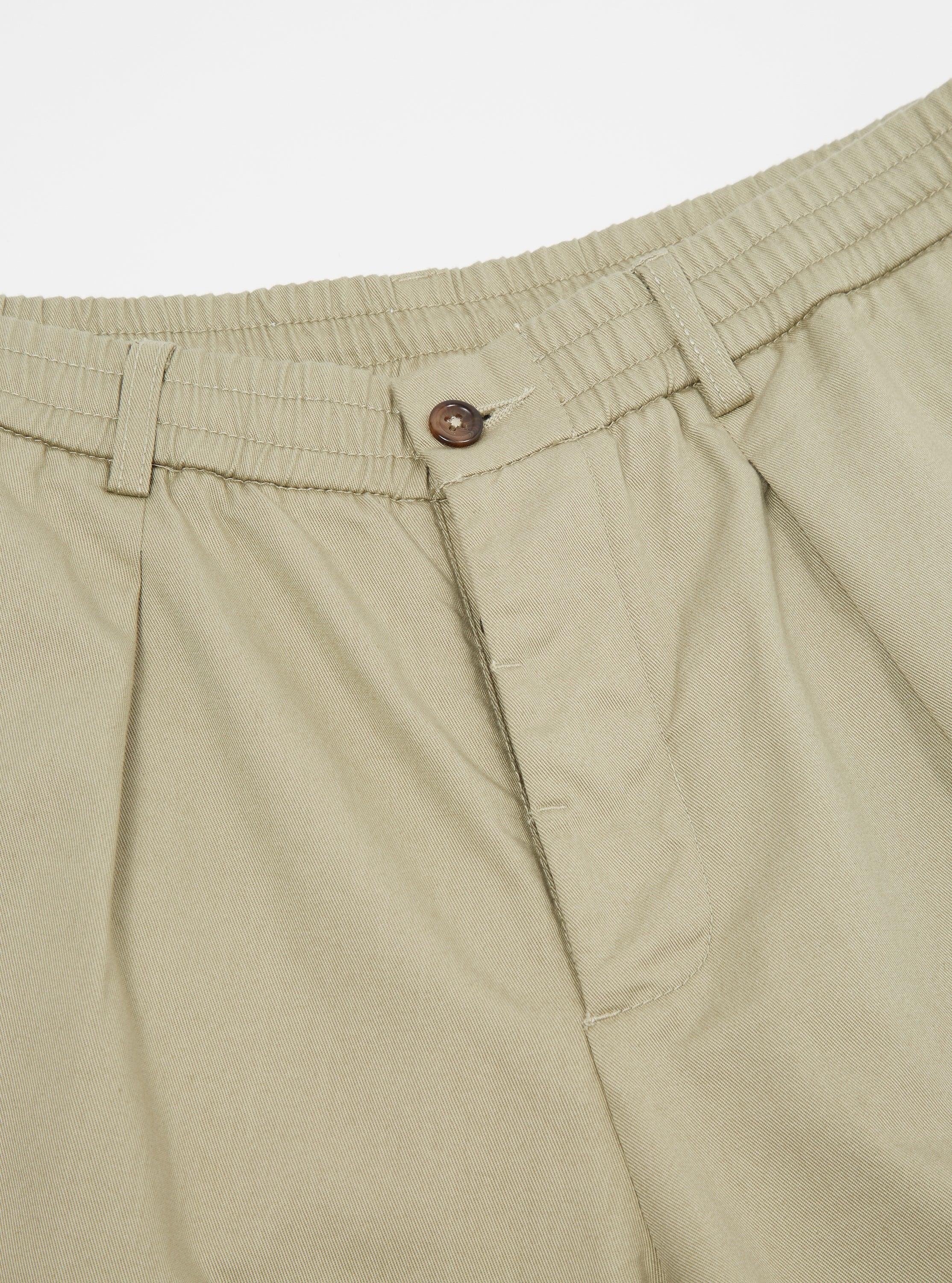 Universal Works Pleated Track Pant in Stone Twill Product Image