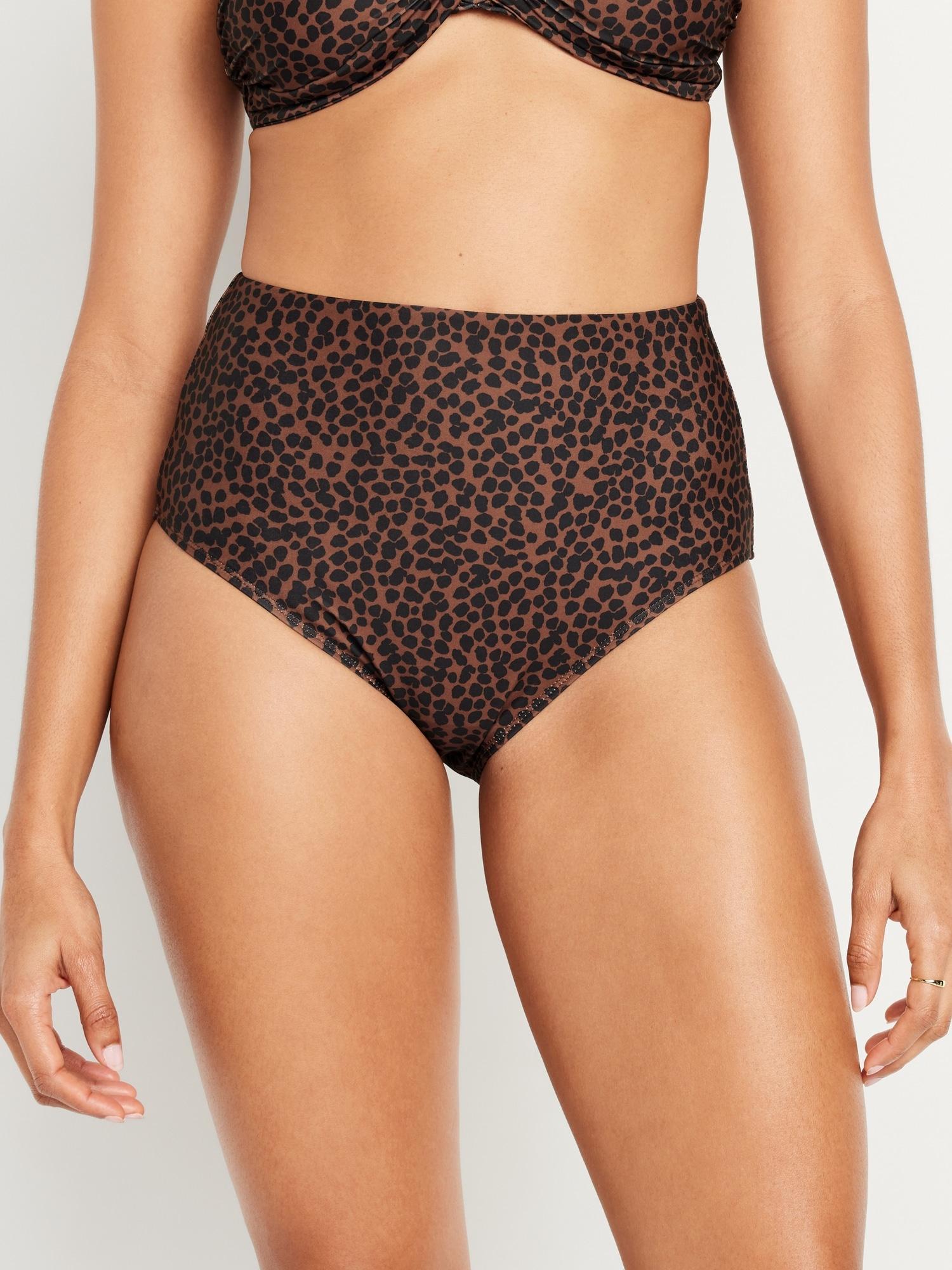 High-Waisted French-Cut Bikini Swim Bottoms Product Image