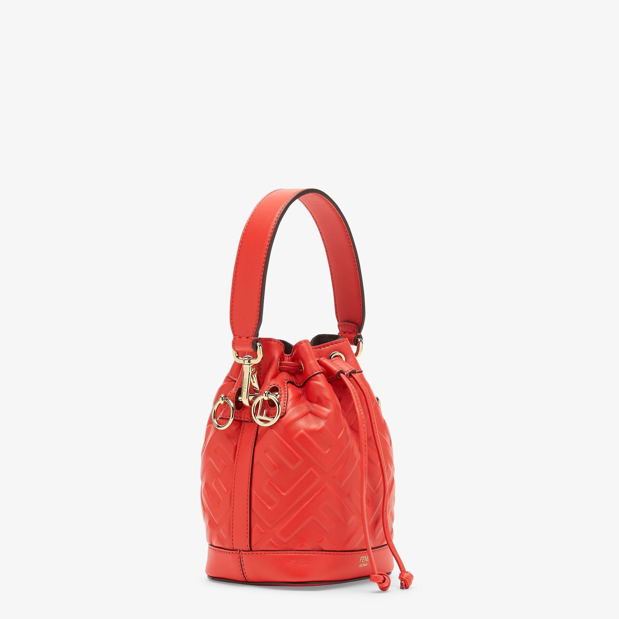 Mon TresorRed leather mini-bag with FF motif Product Image