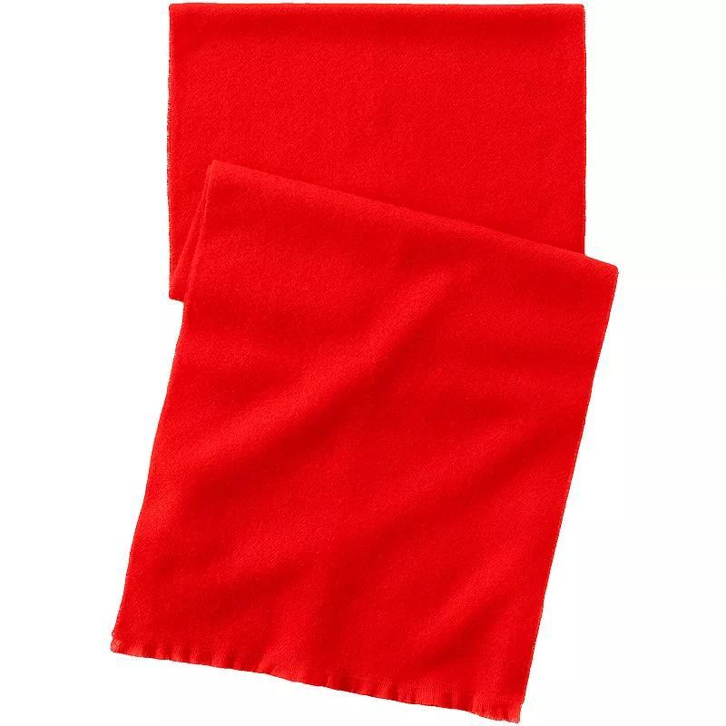 Womens Lands End CashTouch Pattern Scarf, Bright Red product image